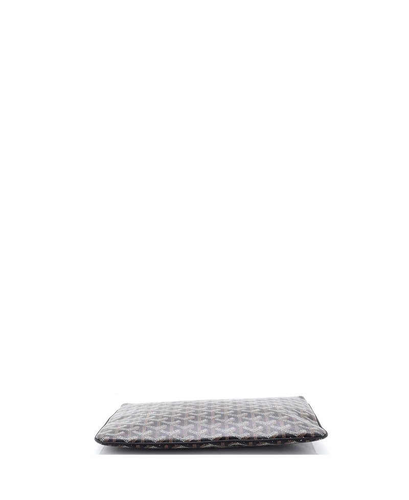 Pre-Owned Goyard Mm Senat Zip Pouch Coated Canvas