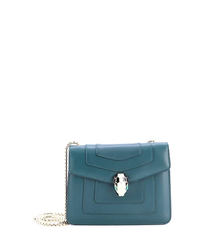 Pre-Owned Bvlgari Small Serpenti Forever Square Shoulder Bag Leather