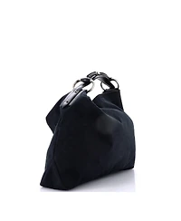 Pre-Owned Gucci Large Horsebit Hobo Gg Canvas