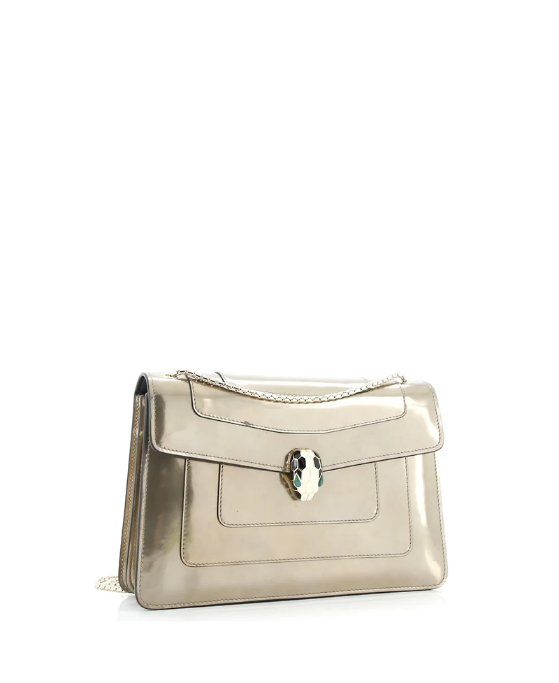 Pre-Owned Bvlgari Medium Serpenti Forever Shoulder Bag Patent
