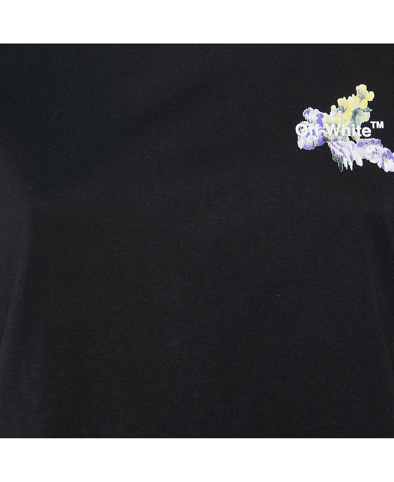 Pre-Owned Off-White Women's Floral Logo Cotton T-Shirt