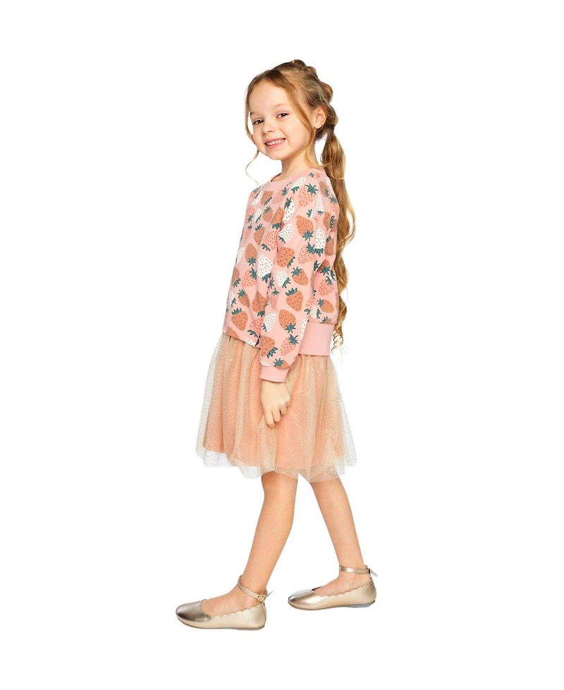 Deux par Toddler Girls 2T-5T Bi-Material Dress