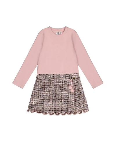Deux par Little and Big Girl 6-14 Bi-Material Dress