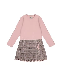 Deux par Little and Big Girl 6-14 Bi-Material Dress