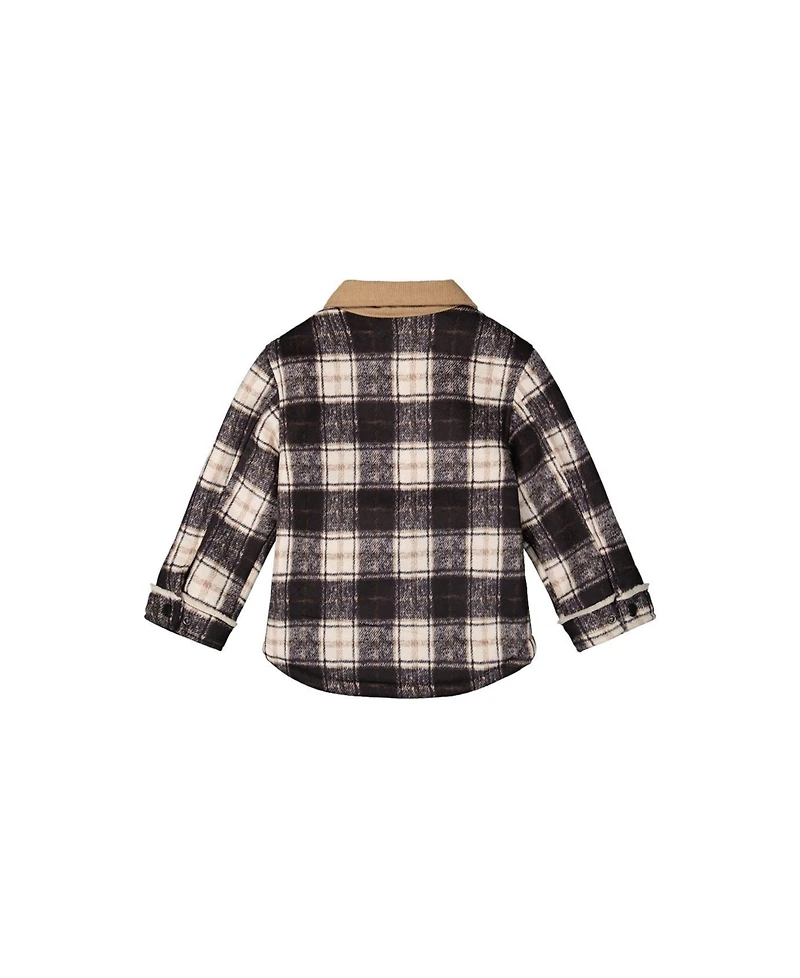 Deux par Deux Little and Big Boy 6-12 Brushed Plaid Zipped Jacket