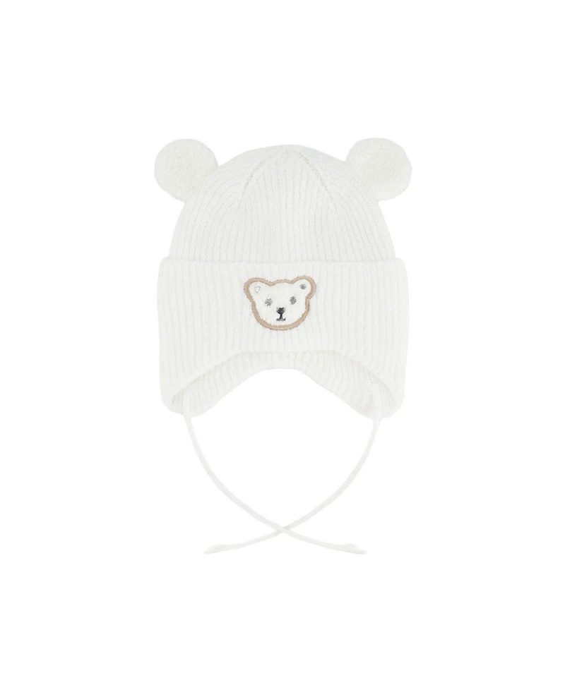 Deux par Deux Baby Unisex 3M-24M Winter Knit Hat with Ear Flaps and Ears