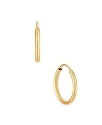 Macy's Polished Continuous Hoop Earrings in 10k Yellow Gold