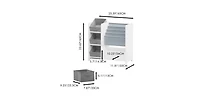 flynama 4-Tier Kids Bookshelf With 3 Collapsible Fabric Drawers Multi-Functional Toy Book Storage Organizer