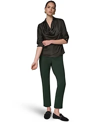 Donna Karan New York Petite Roll Sleeve Cowl Neck Top