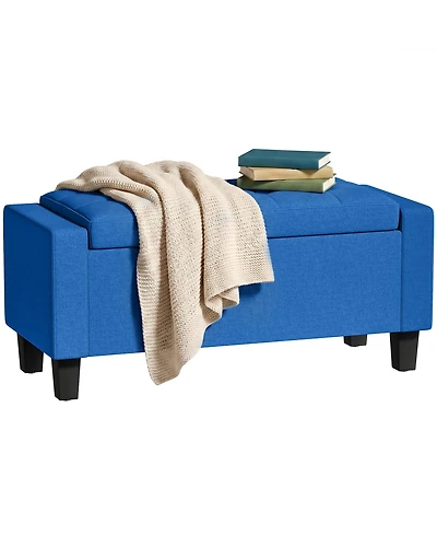 Homcom Storage Ottoman with Tufted Armrests