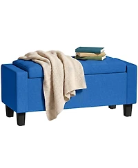 Homcom Storage Ottoman with Tufted Armrests