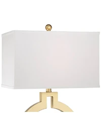 360 Lighting Lauren Modern Table Lamps Set of 2 with Clear Risers 28 1/2" Tall Usb Charging Port Rectangular Shade for Bedroom Living Room