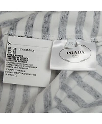 Pre-Owned Prada Women's Striped Logo Cotton Knit T-Shirt