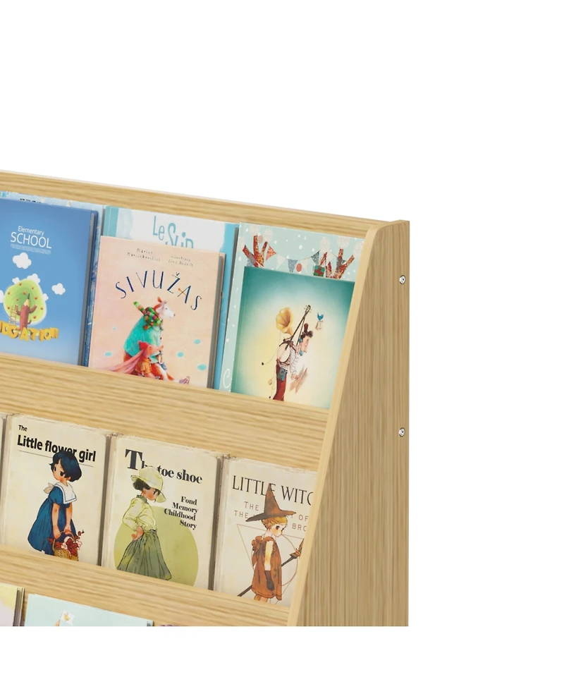 flynama 4-Tier Kids Bookshelf Display Shelf for Bedroom and Playroom