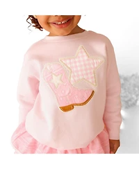 Sweet Wink Toddler Girls Bandana Cowgirl Patch Western Sweatshirt