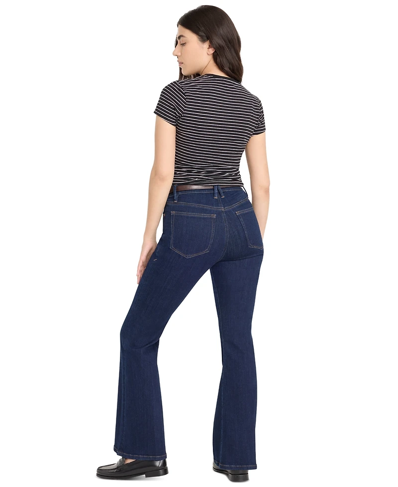 Good American Women's Mid-Rise Flare Jeans, Regular & Plus