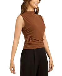 Bcx Juniors' Mock Neck Solid Sleeveless Tank Top