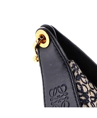 Pre-Owned Loewe Luna Hobo Anagram Jacquard
