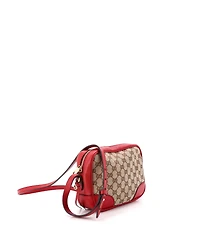 Pre-Owned Gucci Mini Bree Disco Crossbody Bag Gg Canvas with Leather