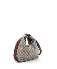 Pre-Owned Gucci Medium Attache Shoulder Bag Gg Coated Canvas