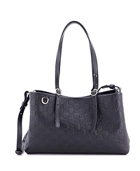 Pre-Owned Gucci Medium Emblem Tote Guccissima Leather
