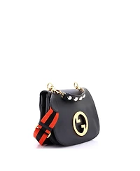 Pre-Owned Gucci Medium Web Blondie Shoulder Flap Bag Leather