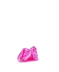 Pre-Owned Balenciaga Xs Le Cagole Giant Studs Shoulder Bag Ruffled Spandex