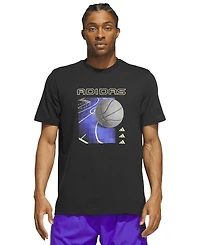 adidas Men's Bold Basketball Court Graphic Crewneck T-Shirt