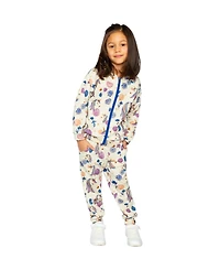 Deux par Toddler Girl 2T - 5T Hooded Zipped French Terry Cardigan Unicorn Print