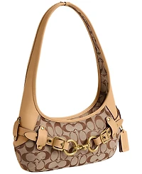 Coach Belted Ergo Signature Jacquard Small Shoulder Handbag