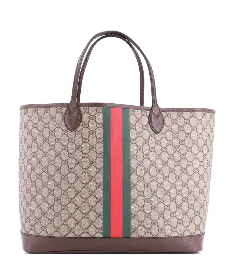 Pre-Owned Gucci Large Ophidia Open Shopping Tote Gg Coated Canvas