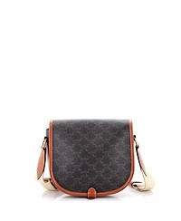 Pre-Owned Celine Large Folco Bag Triomphe Coated Canvas