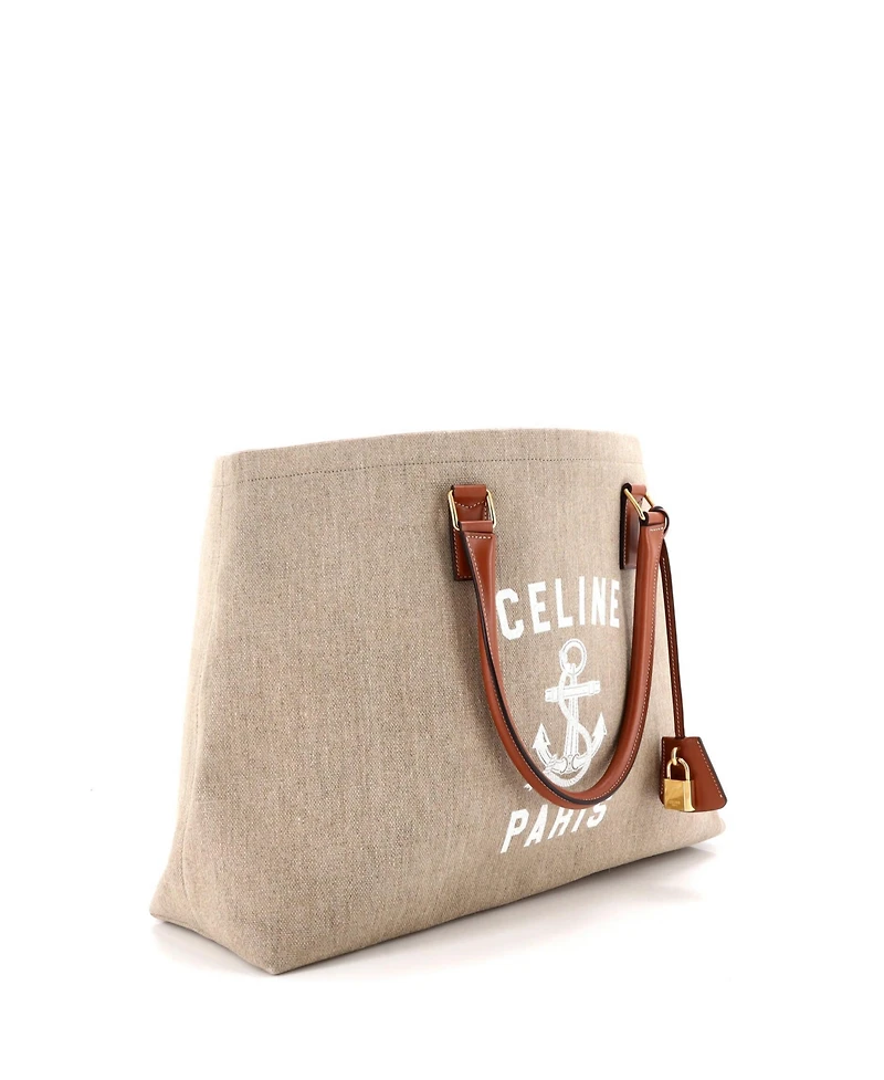 Pre-Owned Celine St. Tropez Horizontal Cabas Tote Canvas with Leather
