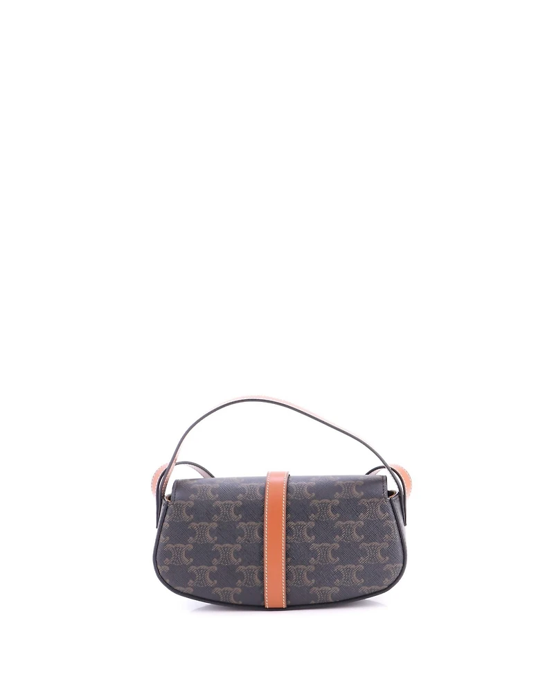 Pre-Owned Celine Tabou Clutch with Strap Triomphe Coated Canvas