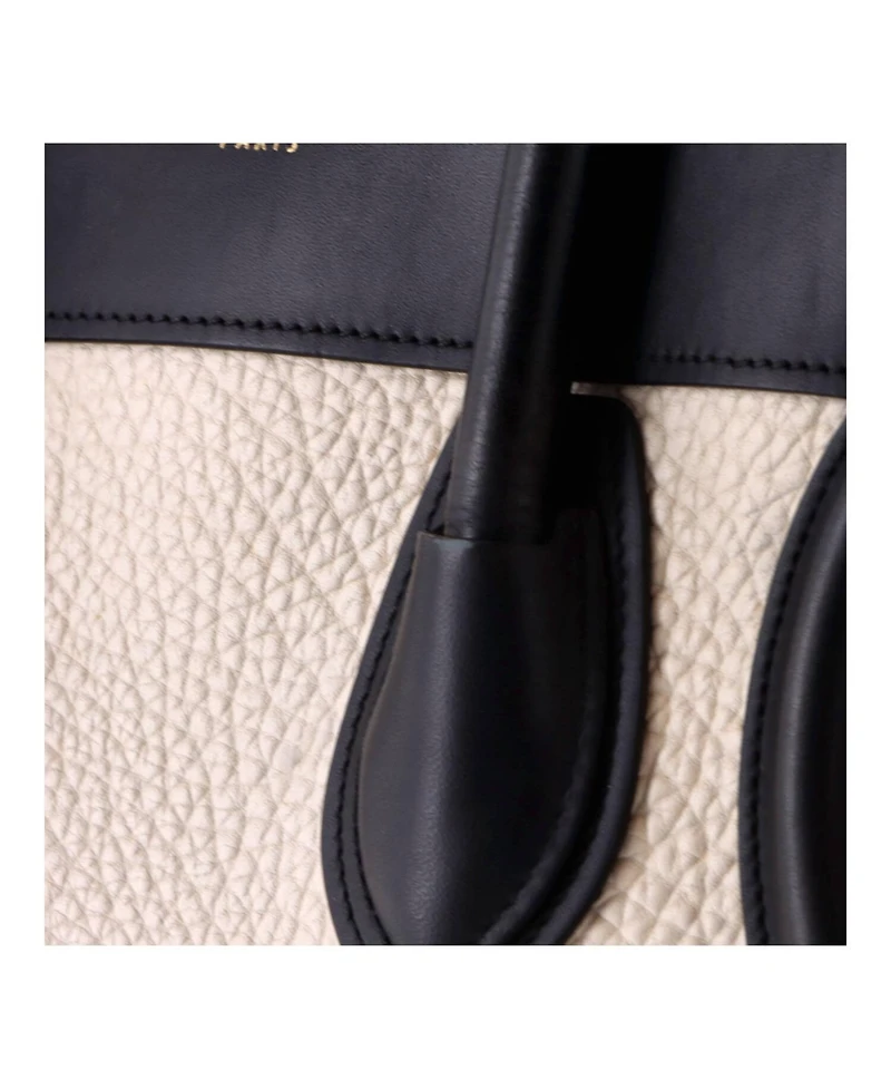 Pre-Owned Celine Micro Bicolor Luggage Bag Leather