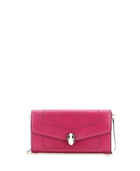 Pre-Owned Bvlgari Long Serpenti Forever Wallet on Chain Leather