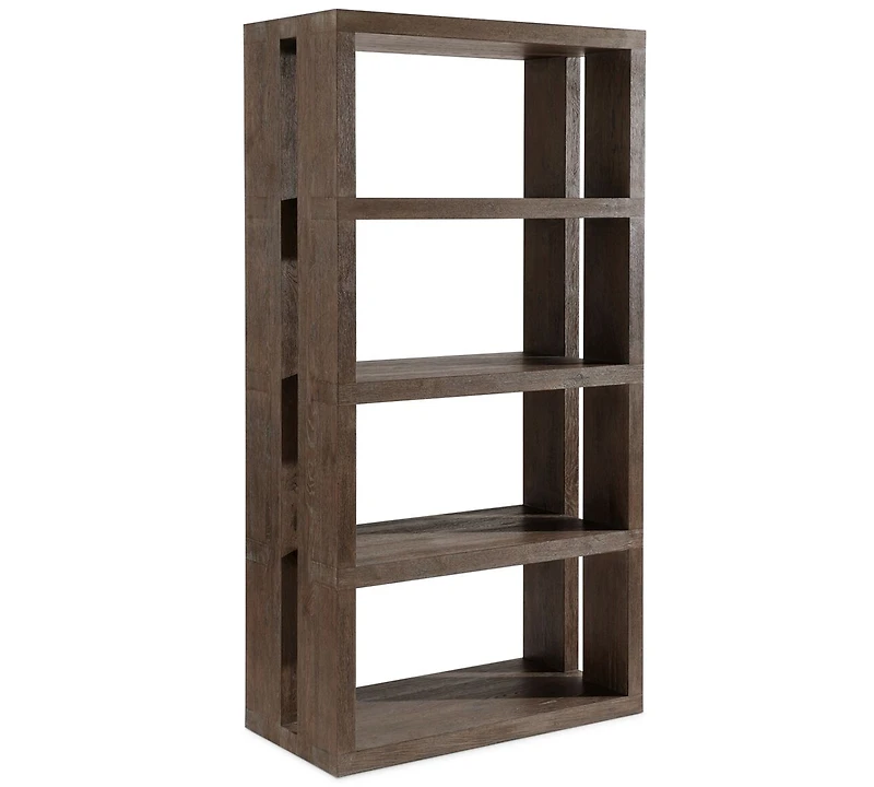 Bernhardt Outline 78" Textured Wood Finished Etagere