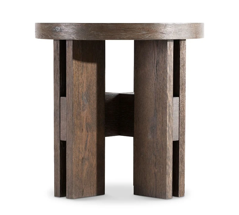 Bernhardt Outline 24" Round Wood Side Table
