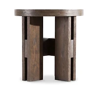Bernhardt Outline 24" Round Wood Side Table