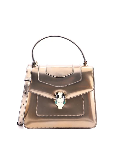 Pre-Owned Bvlgari Small Serpenti Top Handle Bag Patent