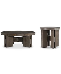 Bernhardt Outline 2-Piece Round Coffee Table & Side Table Set