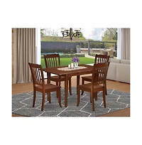 East West Furniture Mahogany Dining Room Set
