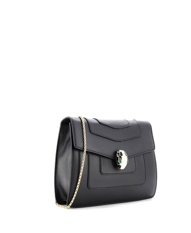 Pre-Owned Bvlgari Medium Serpenti Forever Square Shoulder Bag Leather