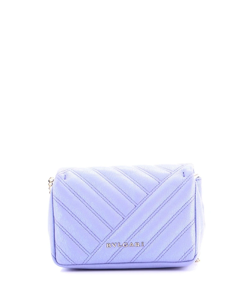 Pre-Owned Bvlgari Mini Serpenti Cabochon Shoulder Bag Diagonal Quilted Leather