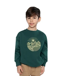 Deux par Little and Big Boy (6 - 12) Fleece Sweatshirt Forest