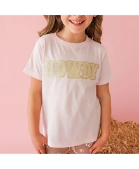 Sweet Wink Little Girls 5-8 Howdy Patch Western Short Sleeve T-Shirt