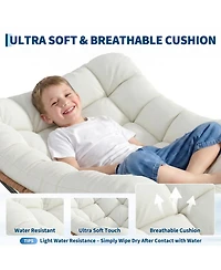 Outdoor Rocking Chair: 30degree(s) Gentle Extra-Large Papasan Chair with Cushion Metal and Pe Rattan Frame 400-pound Weight Capacity