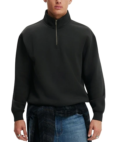 Cotton On Men's Zip Fleece Sweatshirt