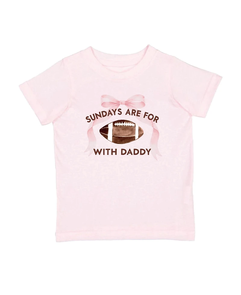 Sweet Wink Little Girls Sundays Are For Football Short Sleeve T-Shirt