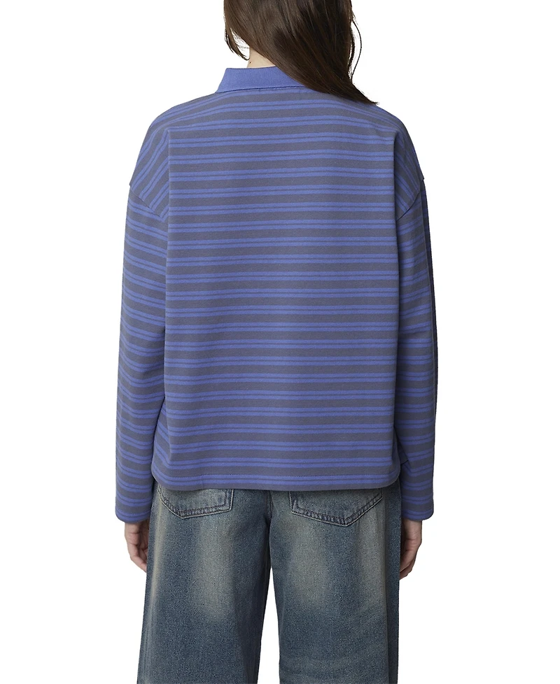 Good For Nothing Women's Long Sleeve Striped Polo